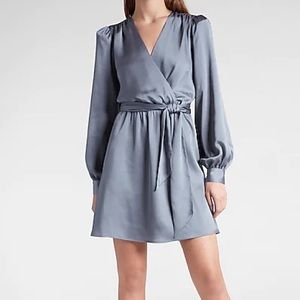 MARKDOWN** EXPRESS Tie Wrap Satin Dress